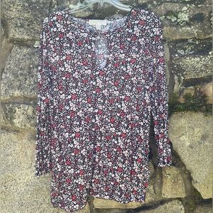 Michael Kors Pink and Black Floral Tunic